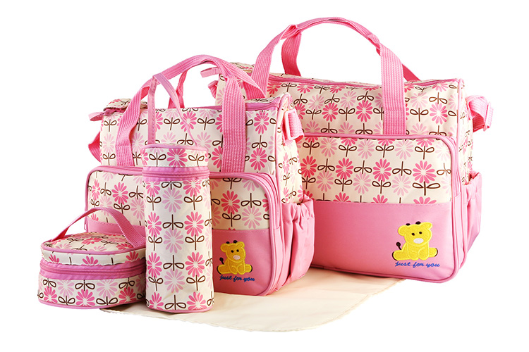 pink nappy bag