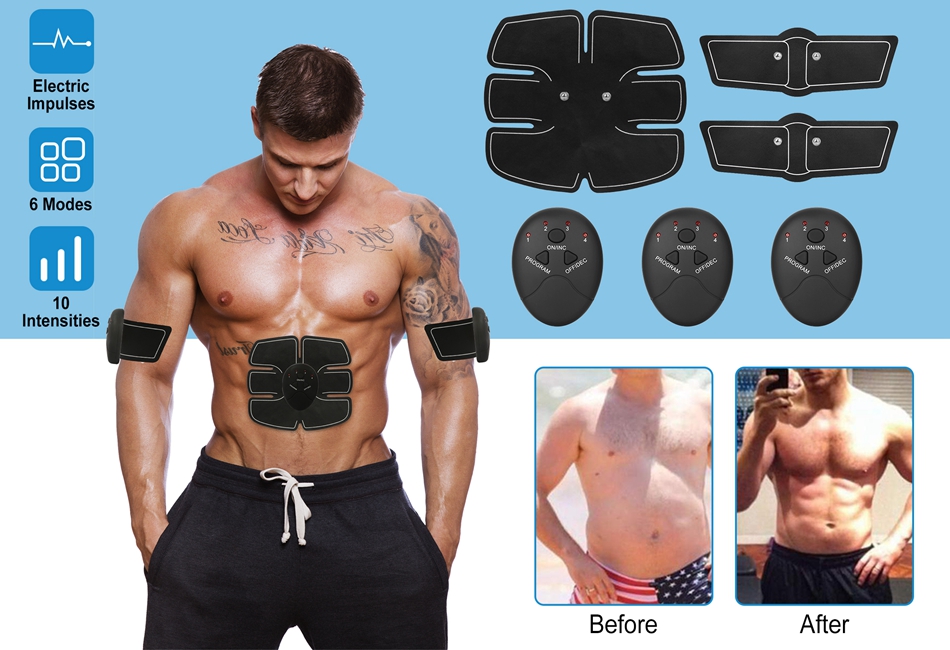 Stimulator Training Smart Abs Fitness Gear Muscle Abdominal Toning Belt Trainer