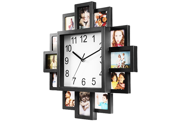 Details About 12 Pictures Wall Clock Photo Frame Hanging Art Home Decor Us