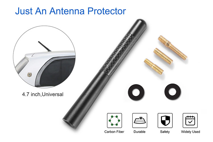 Useful 4.7/" Auto Aluminum Alloy Carbon Fiber FM AM Radio Car Aerial Antenna New