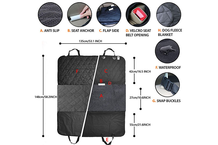 barksbar luxury pet car seat cover