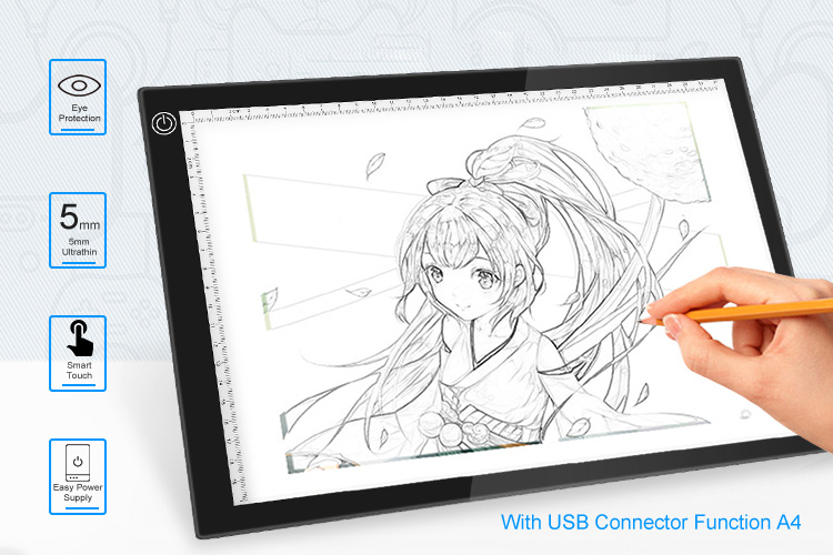 LED Tracing Light Box Board Art Tattoo A4 Drawing Pad Table Stencil Display USA