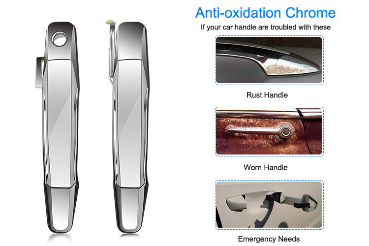 4pcs Front Rear Outer Chrome Door Handle For Chevy Tahoe