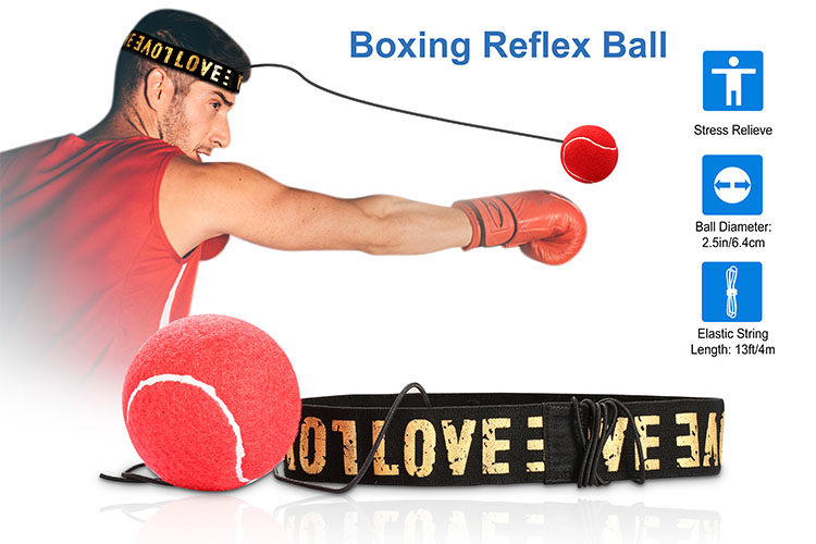 Fight Ball Boxing Punch Exercise Head Band Reflex Boxer REACT Speed Training Box
