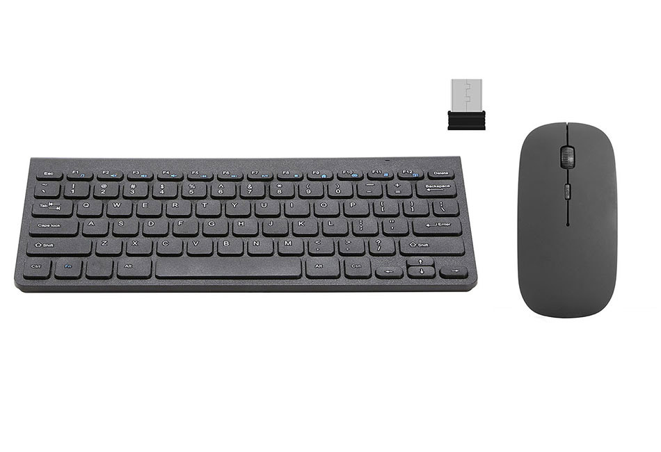 Mini Wireless Keyboard & 2.4Ghz Mouse Combo Set for Computer Desktop PC