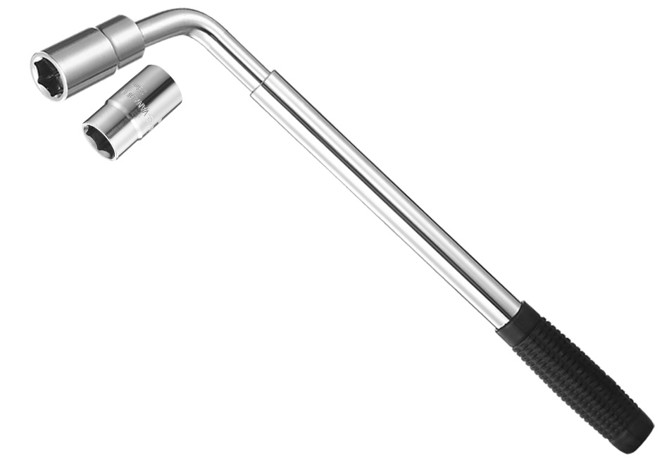 4 Way Extendable Tire Wheel Nut Wrench Telescoping Lug Wrench With CR-V