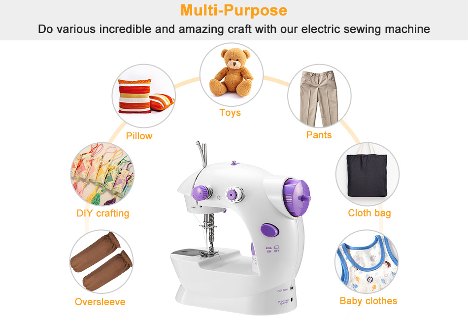 Mini Desktop Electric Sewing Machine Portable 2 Speed Held