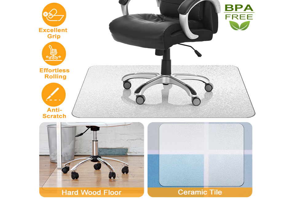 Computer Desk Chair Mat Pvc Protector For Hardwood Floor Mat Home Office Us Ebay