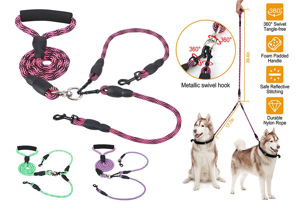 Dog Leash For Dogs Way Dog Leash, Adjustable Coupler Dog Lead