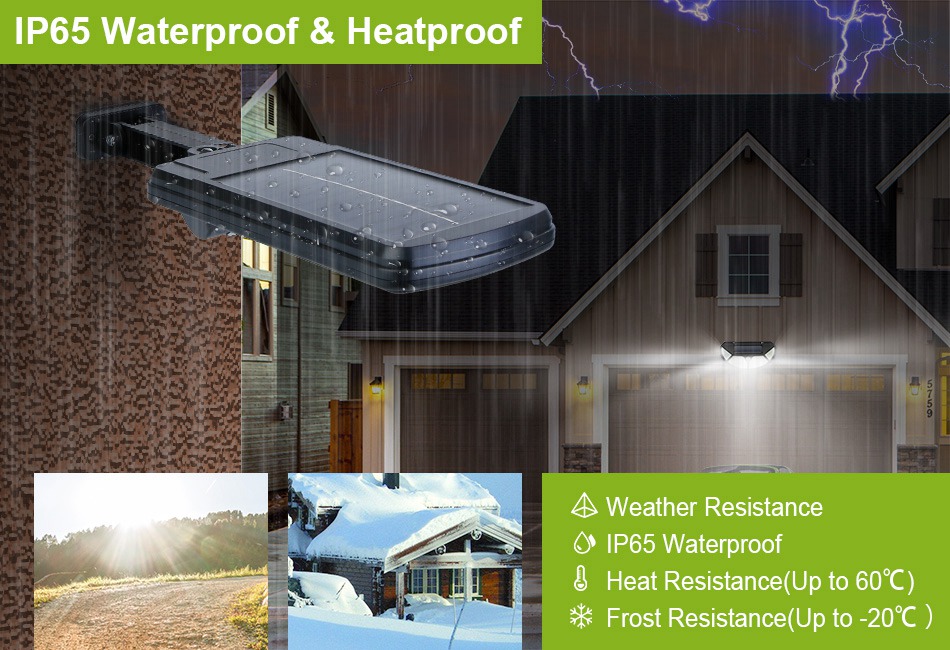 thumbnail image 2 of Solar Street Lights Outdoor Waterproof PIR Motion Sensor Security Light With 3 Lighting Modes 2 of 13