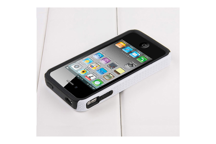 For iPhone 4 4S Shockproof Zebra Rubber Matte Rugged Screen Film