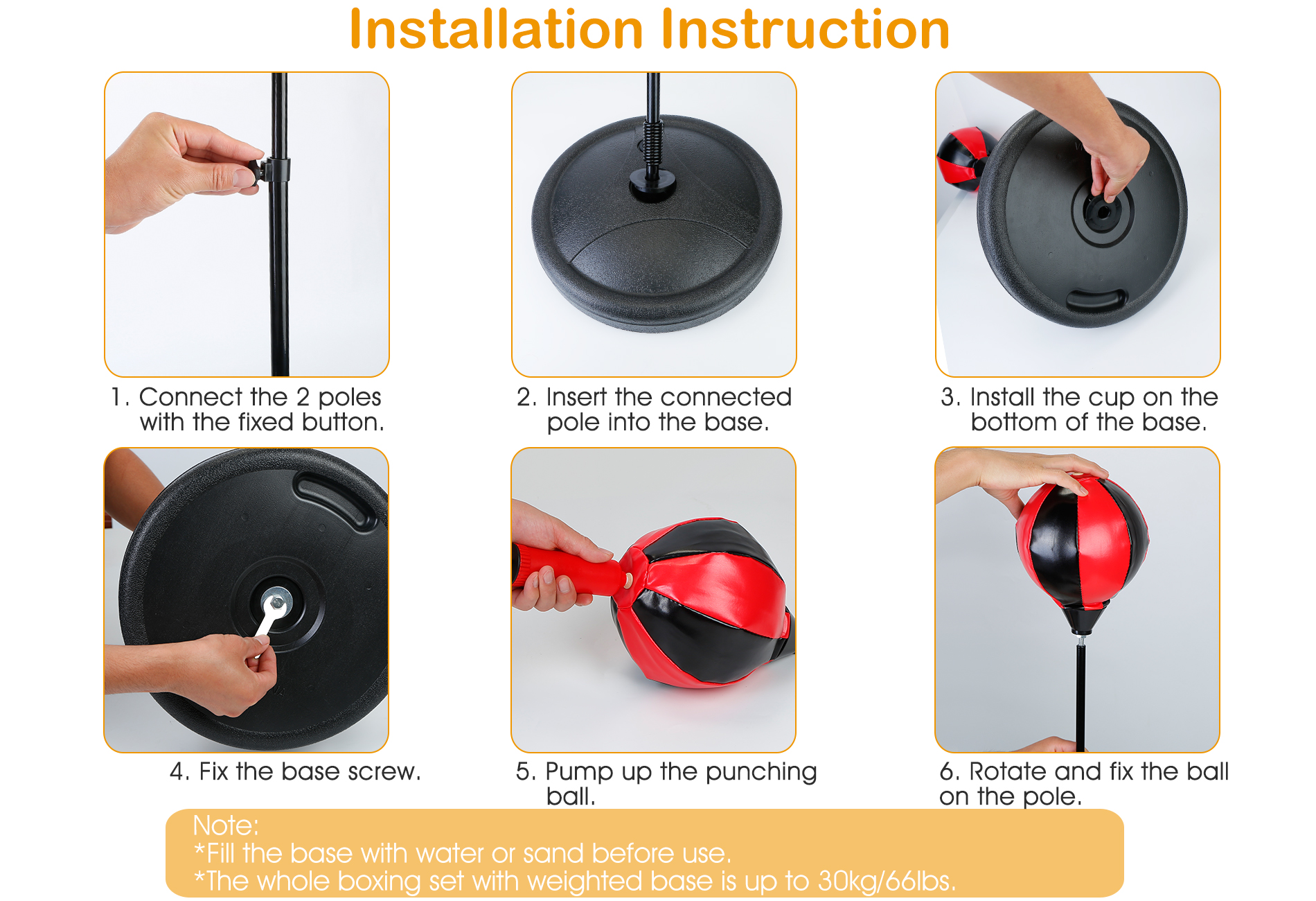 Kids Punching Bag Boxing Bag Qaba Boxing Set With Stand Punch Bag