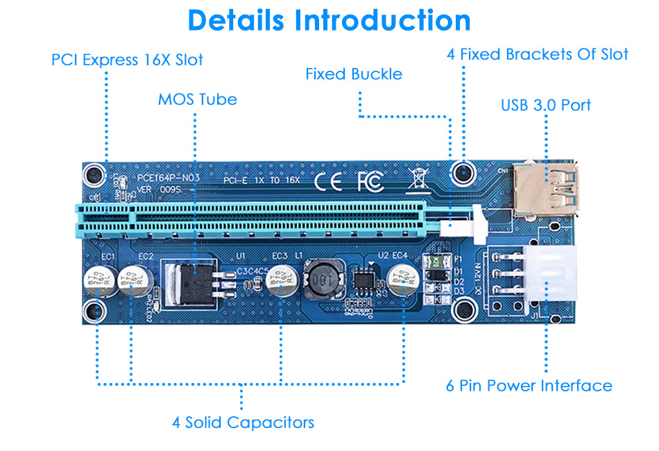 Carte D’extension PCIe Vers USB 3.2 Gen1 – 7 Ports Externes – Vitesse Jusqu’à 5 Gbps – Alimentation Stable 5V/1,5A Par Port – Compatible Windows, Linux – Sans Pilote Nécessaire (Windows 8+)