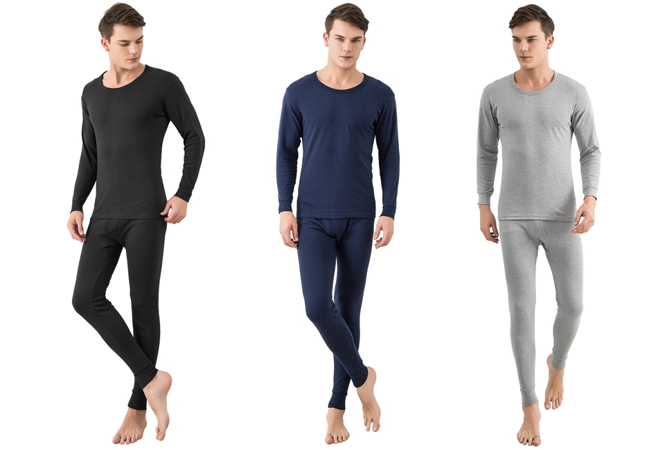 Biancheria Intima Termica per Gli Uomini, Mens Long Johns Set di Biancheria Intima Termica, Strato Base in Cashmere per Il Freddo L-3XL,Nero,L Biancheria Intima Termica per Gli Uomini, Mens Long Johns Set di Biancheria Intima Termica, Strato Base in Cashmere per Il Freddo L-3XL,Nero,L