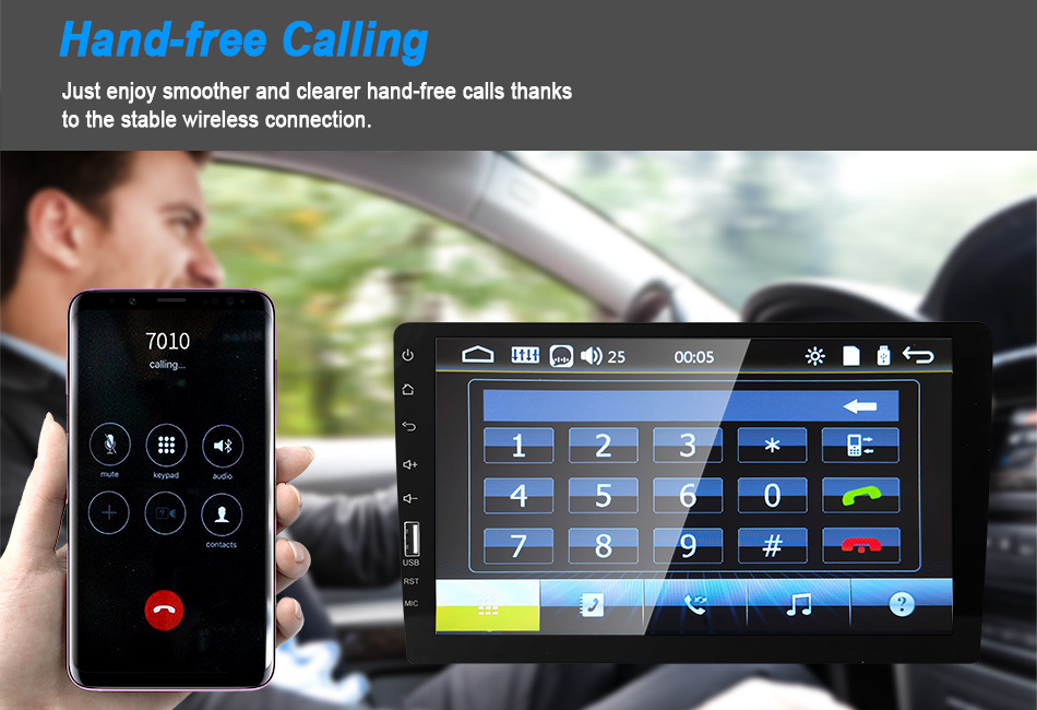 1Din 7 Écran rétractable Auto Radio Car Radio pour Carplay - Temu
