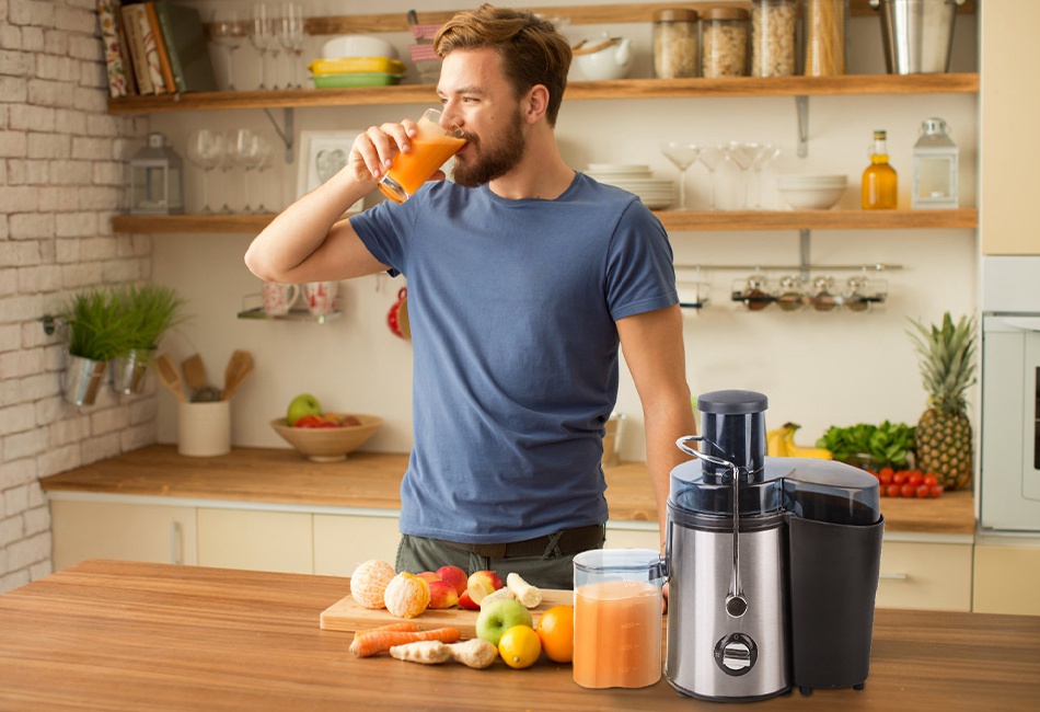 1000W Centrifugal Juicer Juice Extractor Machine w/3.6″ Wide Feed Chute 2 Speeds