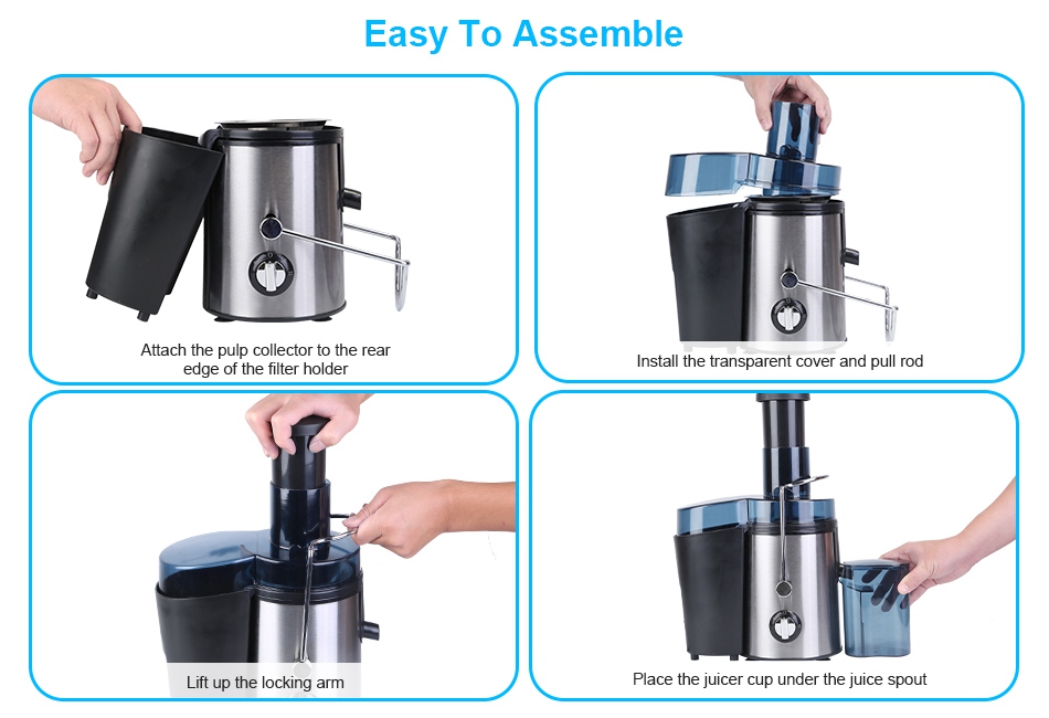 1000W Electric Juicer Fruit Veg Blender High Juice Extractor Citrus Machine USA