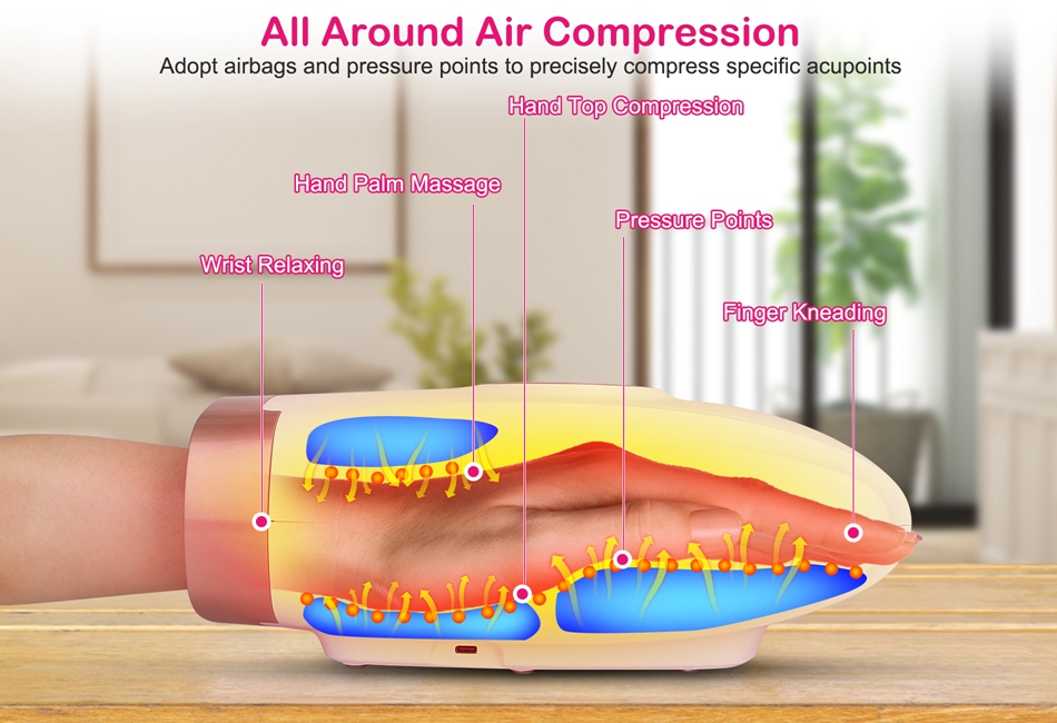 Vibration Heating Hand Massager Therapy for Arthritis Carpal Tunnel Pain  Relief