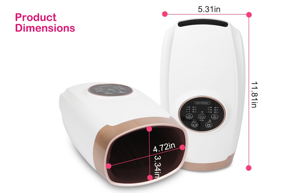 Electric Cordless Hand Massager With Heat,3 Levels Accupressurer(pink - View #7