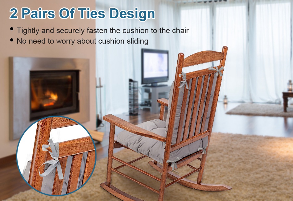 Gallickan Rocking Chair Cushion, Thicken Seat Cushion for Patio