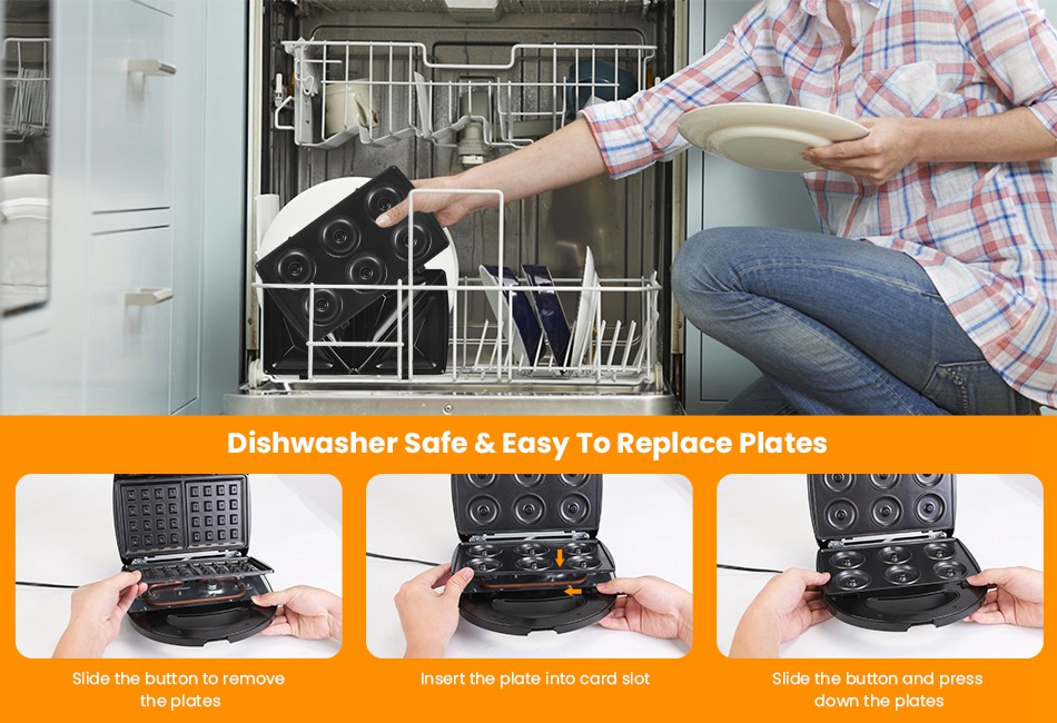 Electric Sandwich Maker for Cooking Breakfast Panini Press Grill Non-Stick Plate