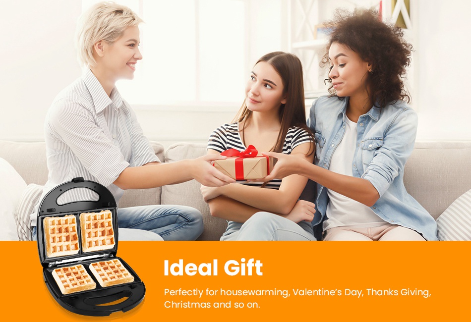 Electric Sandwich Maker for Cooking Breakfast Panini Press Grill Non-Stick Plate