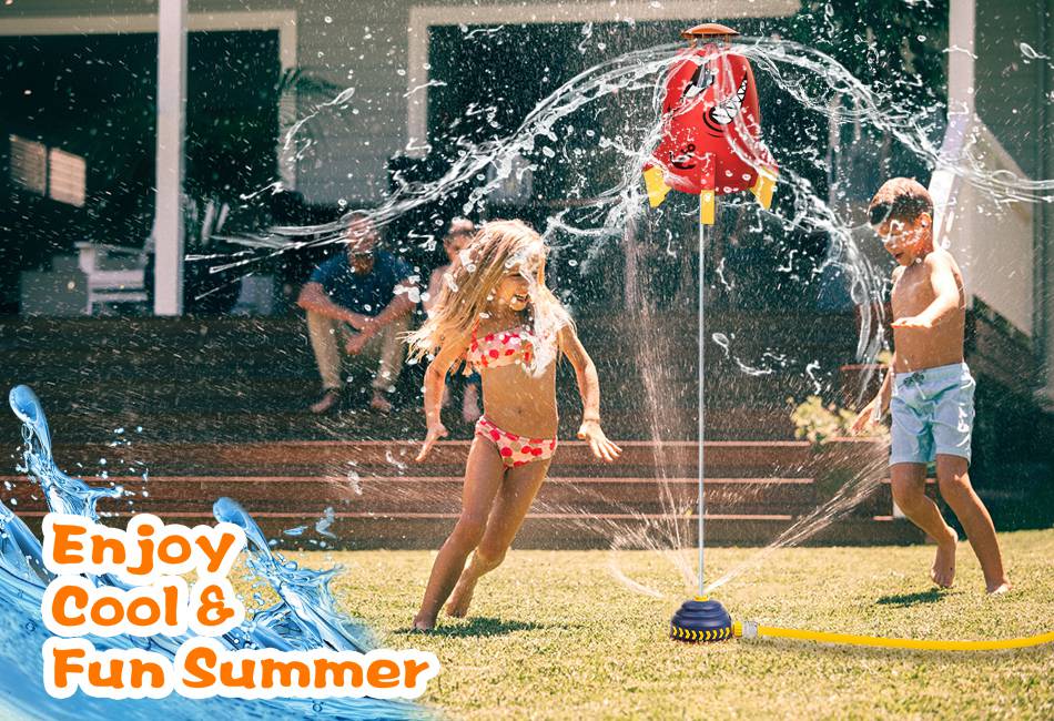 Lawn Sprinkler Fun Kids Sprinkler Water Fun Kids Playing At The