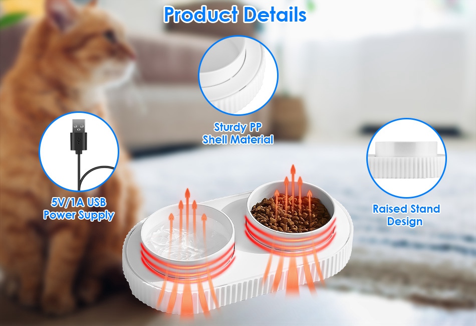 USB Heated Pet Bowl for Outside Cats Dogs Birds Ceramic Pet Water Bowl  Thermal | eBay