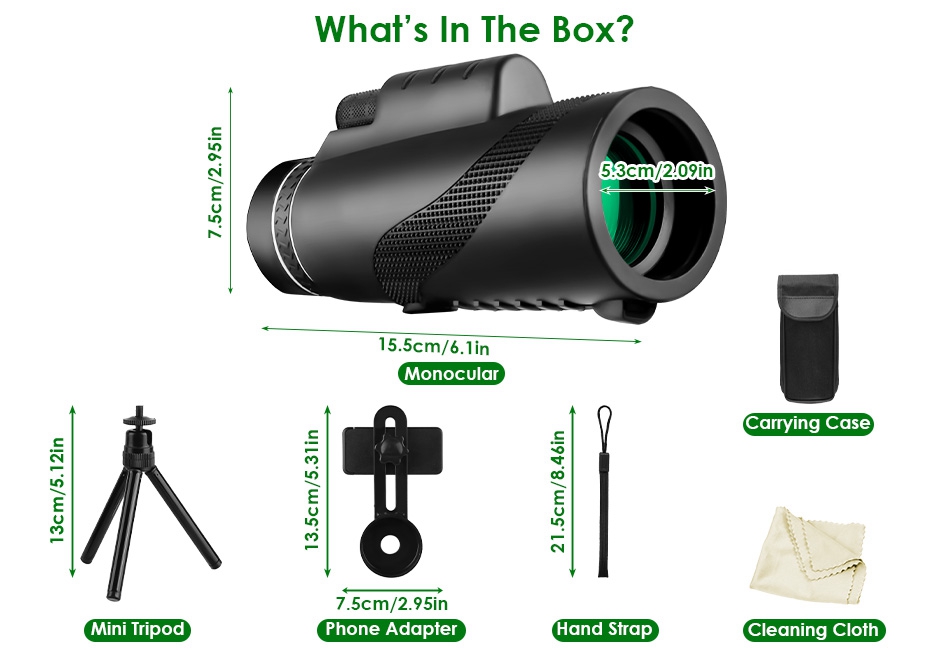 Aazon.co : CCDobbs 12-36x55 Onocular Telescope,onoculars For Adults