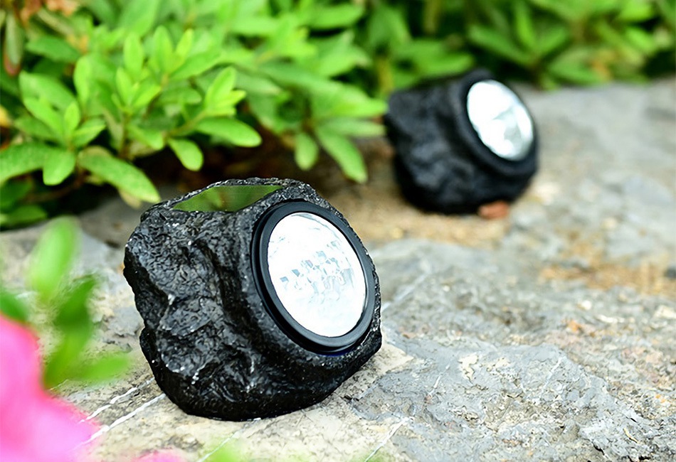 4pcs Solar Ed Rock Lights Outdoor Path Garden Walkway Landscape This Simple Rocklike Spotlight Ed By The Sunshine Is Perfect For Illuminate Your Walkways Yards Gardenore Solar Light Charged
